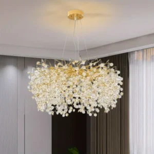 Modern circular crystal chandelier