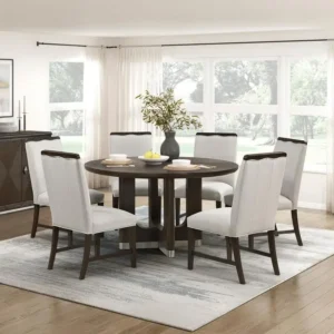 7-Piece Dining Set with Round Table