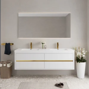 72"Wall-Mounted Bathroom Vanity