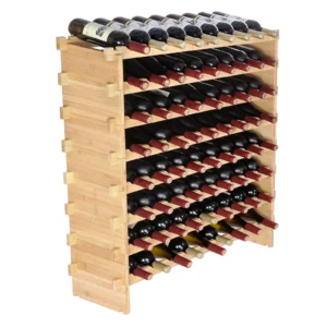 Bamboo Wine Holder Display Shelves for Cellar