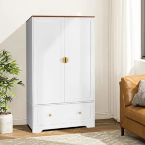 38-inch Wide White Wardrobe